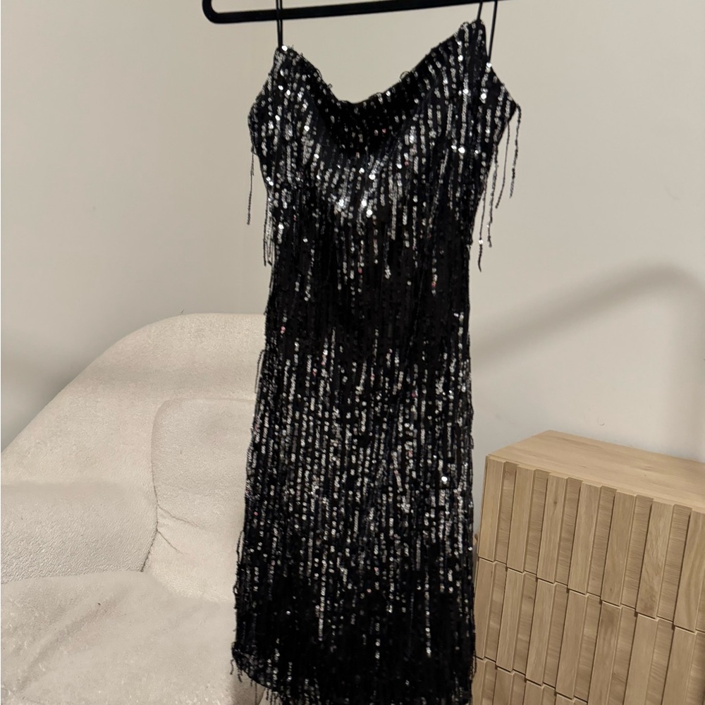 Black Sequin Dress